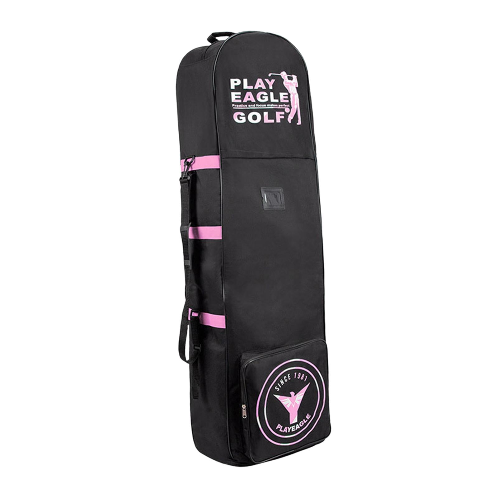 DimyFew Airline Golf Travel Bag Golf Travel Cover Zipper Foldable Storage Bag Golf Clubs Pink