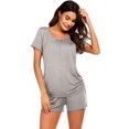 thumbnail image 5 of Ekouaer Maternity Pajama Set Postpartum Pjs Delivery Loungewear Maternity Tops Breastfeeding Shirts for Womens Nursing Sleepwear Nursing Pjs, 5 of 6