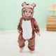 thumbnail image 2 of Pijamas Para Niños Pequeños Otoño Invierno Bebé Infantil Unisex Pijama Para Niños Onesie De Felpa Traje De Animal Perezoso De Una Pieza Marrón Odeerbi  LM103-2951, 2 of 9