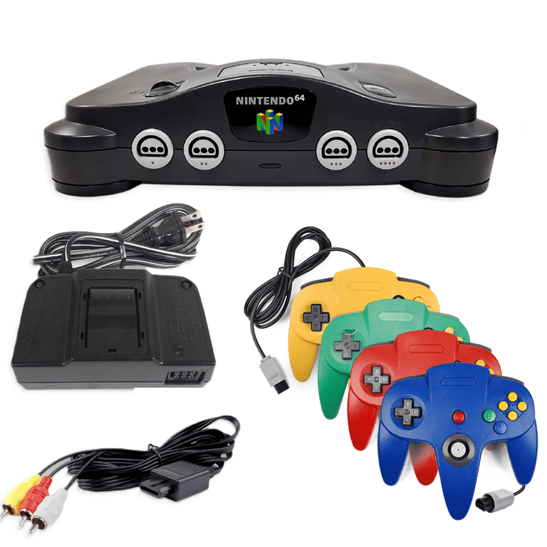 NINTENDO 64 本体  コントローラ x3 動作確認済み Restored Nintendo 64 N64 Game System with 4 Pack Retrofam N64