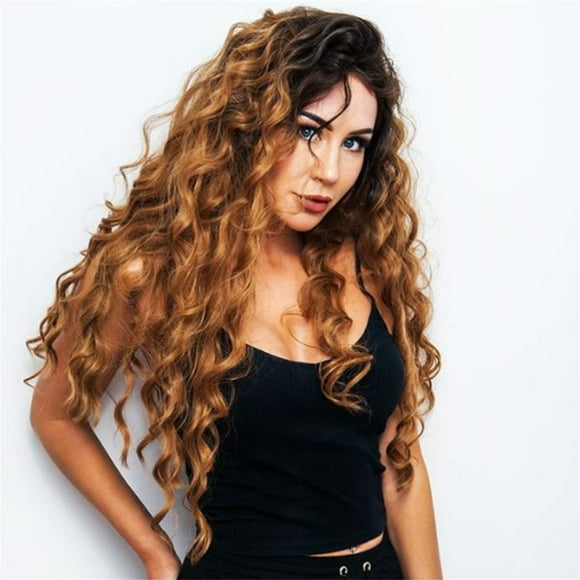 Parrucca Da Donna, Parrucca Marrone Lunga Per Donne Oombre Naturale Parrucche Bionde Parrucche Sintetiche Parrucche Di Medio Parrucche Da Culo Residuo O Abbigliamento