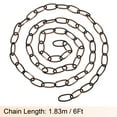 thumbnail image 2 of Uxcell 3mm Thick 1.83m Long Hook Loops Connectors Pendant Light Fixture Chain Red Bronze 1 Set, 2 of 5