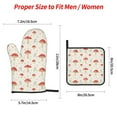 thumbnail image 2 of Cauagu Flat Mushrooms Print Oven Mitts and Pot Holders 4 pcs Set,Extra Thicken Long Kitchen Oven Glove Potholders BBQ Gloves-Oven Mitts and Pot Holders(11 Inch), 2 of 6
