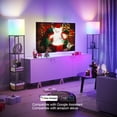 thumbnail image 3 of Lámpara de pie SUNMORY con estantes de 4 niveles y bombilla inteligente RGB, 3 of 7