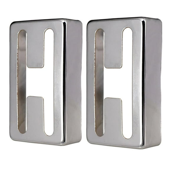 2 fundas para pastillas de mástil de guitarra eléctrica de latón, color plateado, dorado y negro. Plata