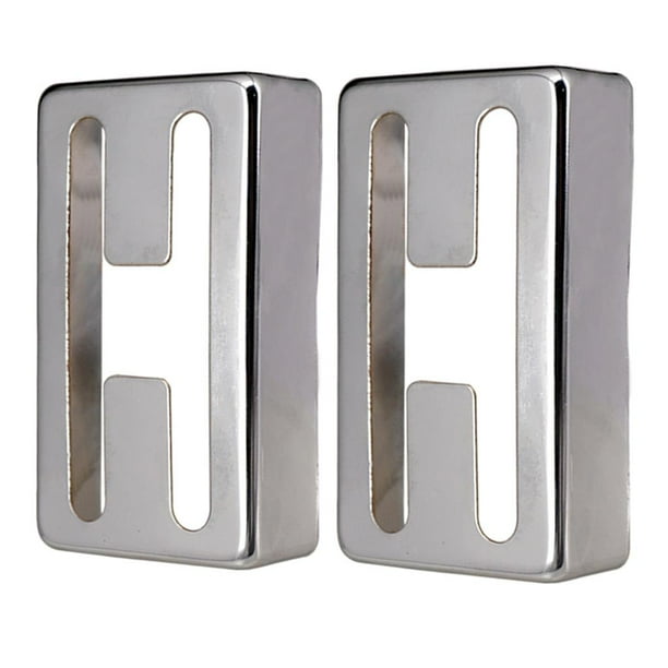 2 fundas para pastillas de mástil de guitarra eléctrica de latón, color plateado, dorado y negro. Plata