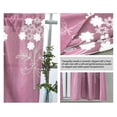 thumbnail image 4 of Floral Printed Tier Curtains Set of 2 15.75W x 17.72H Inch Rod Pocket Light Filtering Semi Sheer Curtains For Kitchen Bathroom, 4 of 8