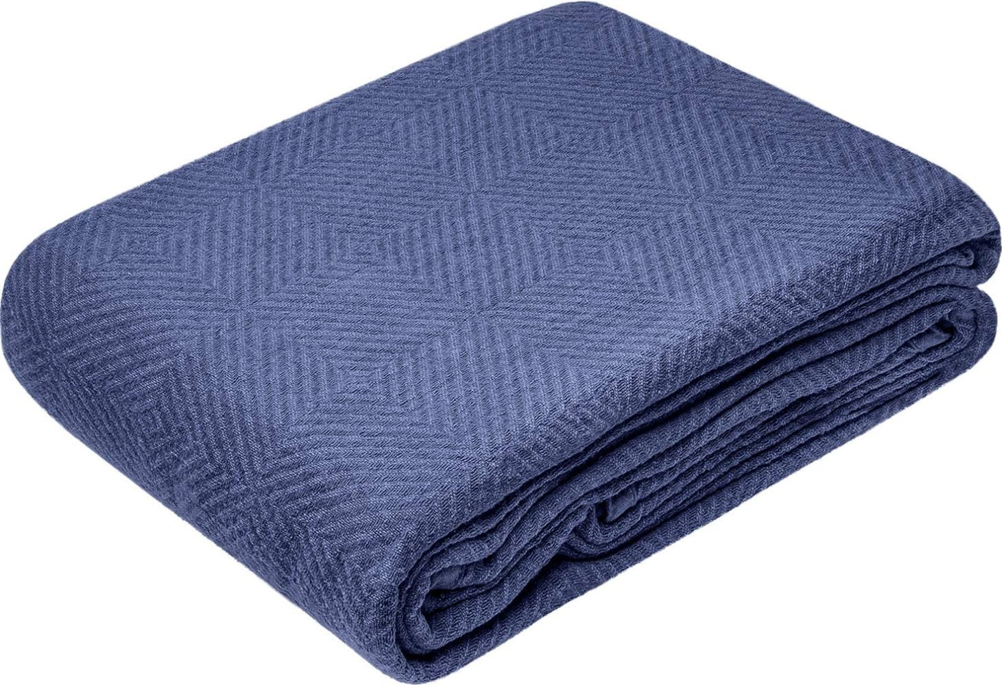 Flax Linen Blanket 100 Pure Flax Linen QueenFull Size DarkBlue