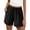 *1-Black, variant on VBVC Women's Lace Cotton-Linen Shorts,Drawstring Hollowed Out Summer Bottoms For Women,Ladies Lightweight Beach Lounge Shorts with Pockets,Yellow,S-2XL