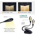 thumbnail image 4 of Luz de libro recargable de 14 LED, luz de lectura con clip para cama, 4 of 4