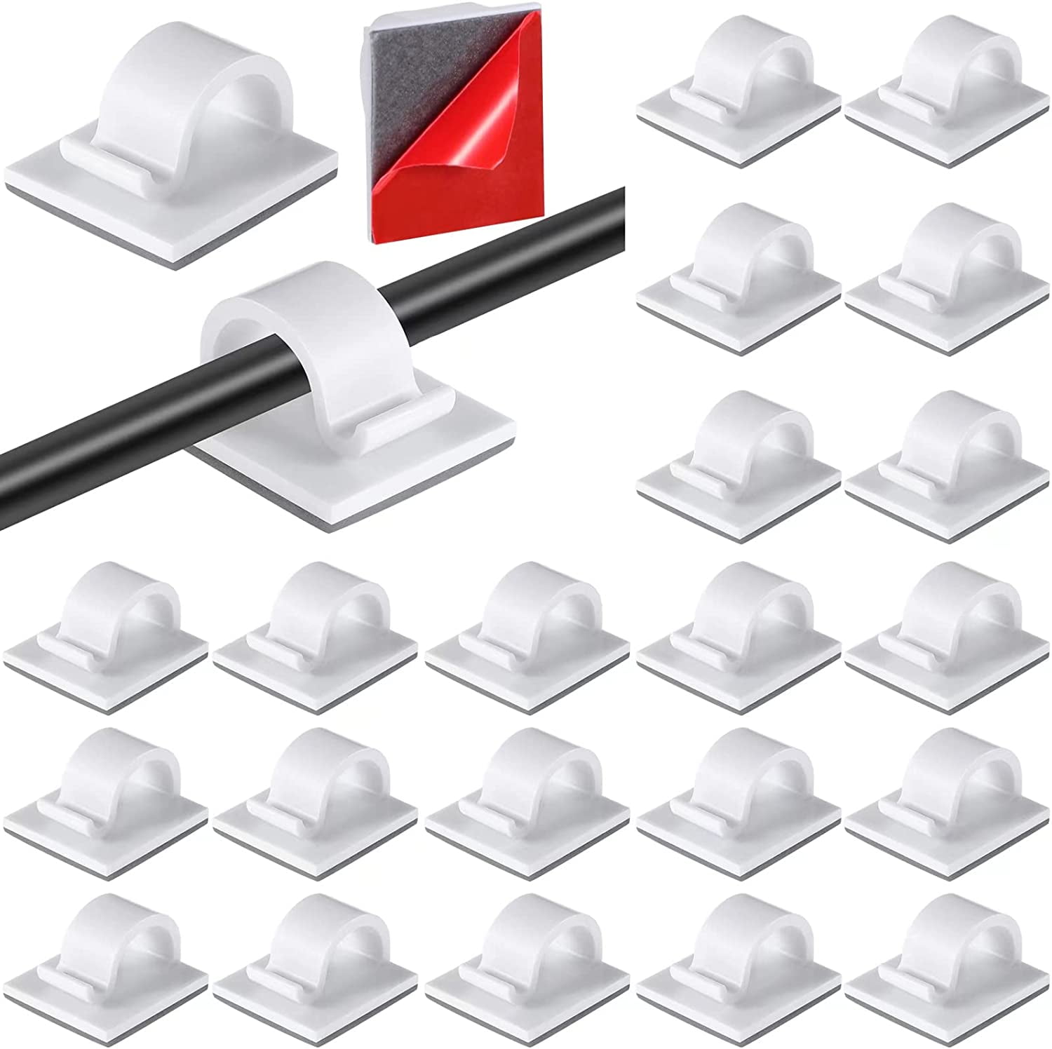 240 Pcs Cable Clips Adhesive Lights Clips Outdoor Wall Cord Clips with