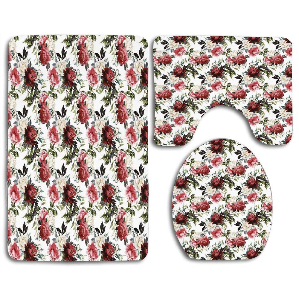 PUDMAD Shabby Chic Country Style Floral Flower Roses Watercolor Art 3