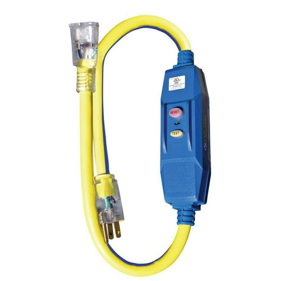 Voltec 04-00103 3 ft. 20 AMP GFCI With Lighted End - Blue & Yellow, Case of 6