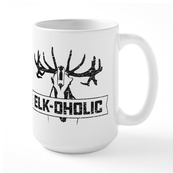 CafePress - Elk Oholic - 15 oz Ceramic Large White Novelty Mug