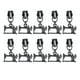 thumbnail image 2 of Reemplazo De Tirantes Con Cremallera, 10 Pcs Tirador De La Cremallera Máquina De Coser Tirar De La Cremallera De Metal Para Abrigos De Coser, Cremalleras De aleación De Zinc, 2 of 7