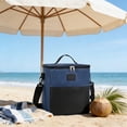 thumbnail image 1 of Bolsa de almuerzo grande aislada con asa, tela Oxford impermeable, bolsa térmica espaciosa para trabajo, picnic, viajes, compras y paquetes de hielo., 1 of 6
