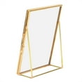 thumbnail image 3 of Metal Floating Picture Frame, Vintage Style Brass and Glass Photo Frame for Home Decor 4*6inch, 3 of 9