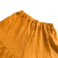 thumbnail image 5 of Girls Wide Leg Cotton Pants Kids Paperbag High Elastic Waist Palazzo Trousers Boho Summer Baggy Loose Plain Casual Beachwear, 5 of 7