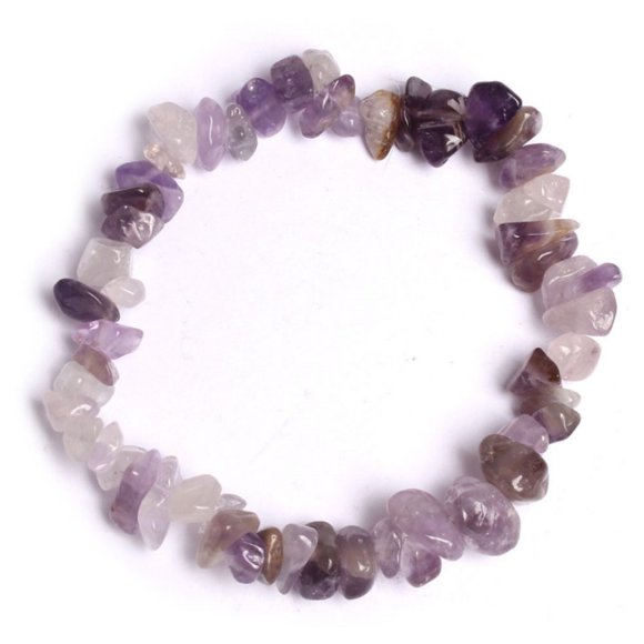 New Irregular Natural Crystals Stone Bracelet Beads Pink Blue Quartz Amethyst Aventurine for Jewelry Making DIY Couple Bracelet