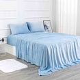 thumbnail image 4 of Juego de Sabanas Polar Invernales Suaves y Cálidas para las noches frías Matrimonial Baby Blue Kyuden Home., 4 of 6