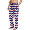 thumbnail image 5 of FREEAMG Cute Crabs Wave Pajama Pants for Men, Men's Separate Bottoms, Comfortable Sleep Lounge Pj Pants, 5 of 7