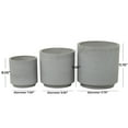 thumbnail image 3 of DecMode 12", 10", 8"H Gray Magnesium Oxide Planter (3 Count), 3 of 8