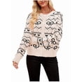 thumbnail image 3 of Women'S Valentine'S Day Love Heart Cardigan Cute Soft Open Front Knit Sweater Black Color M, 3 of 6