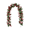 thumbnail image 3 of Aurorax Indoor Christmas Wreath Decorations,Christmas Garland Farmhouse 6ft Berries Garland for Mantel Wall, 3 of 6