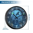 thumbnail image 3 of Voice Activated Clock with Glow Light 12 Inch Large Silent Wall Clock Battery Operated for Home Decor Undersea Fantasy World, 3 of 8