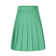 thumbnail image 4 of Womens Stretchy Pleated Midi Skirt Comfort High Waist Cheerleader School Uniform Skirt for Teen Girls, 4 of 6