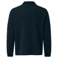 thumbnail image 5 of Men's Solid Color Waffle Knit Quarter Zip Pullover Long Sleeve Polo Sweater Slim Fit Casual Tops, 6XL, 5 of 5