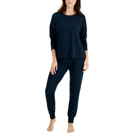 

Alfani Womens French Terry Pajama Set Deep Malachite X-Small