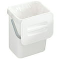thumbnail image 3 of DINHEAROM Wall-mounted Hanging Trash Can Plastic White 1Set 9.6x7.5in, 3 of 8