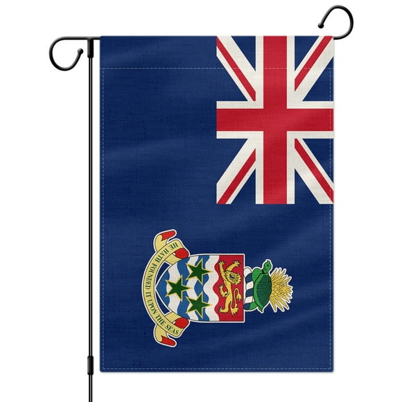PTEROSAUR Cayman Islands Garden Flag, British Cayman Islands Flag, 12.5x18 inch Double Sided Burlap for House Yard Lawn Indoor Outdoor Decor