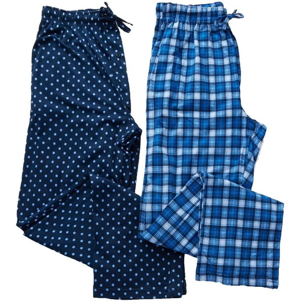Hanes - Hanes Mens Big & Tall X-Temp 2 Pack Cotton Knit Lounge Pajama Sleep Pant, 41454 Blue