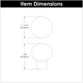 thumbnail image 6 of Hickory Hardware Hh075853-10Pack Crystal Palace Pack Of (10) 1-3/8" Globe Ball Farmhouse, 6 of 7
