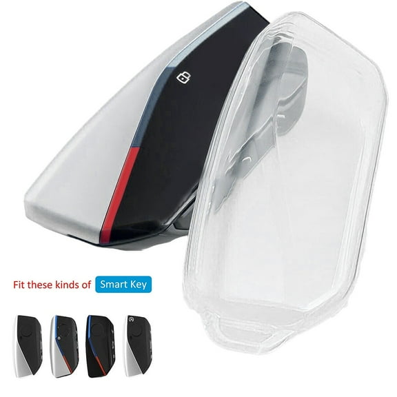Transparent Car Key Fob Case Cover for BMW X1 iX XM X5 X6 X7 i7 2023 2024