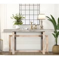 thumbnail image 2 of 59 Inch Artisan Sideboard Console Table with Geometric Interlocked Base Distressed Matte Gray - Saltoro Sherpi, 2 of 7