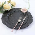 thumbnail image 6 of Efavormart 6 Pack 13" Round Black  Plastic Reef Charger Plates Ruffled Rim Dinner Charger Plates For Weddings Events, 6 of 11