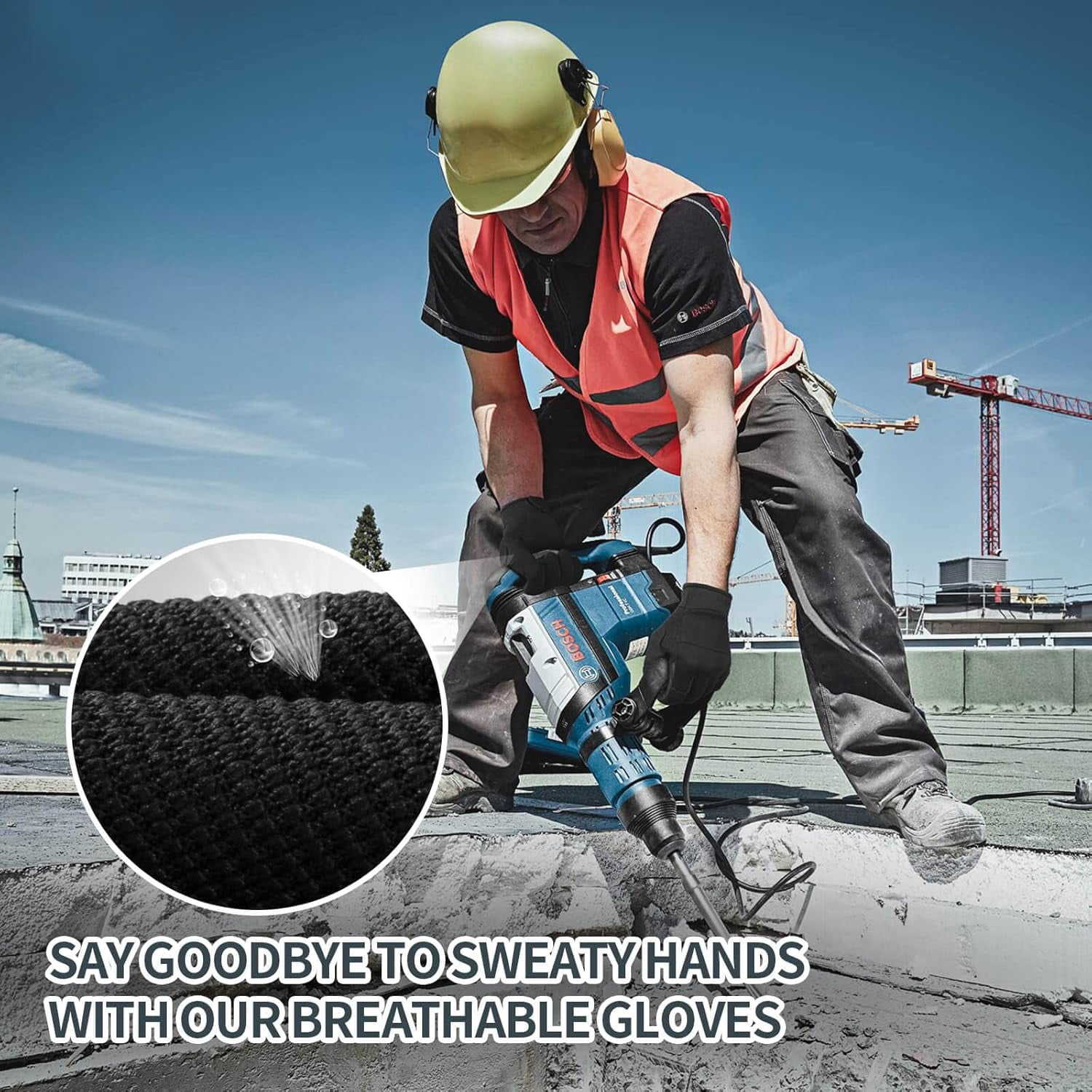Work Gloves for Men Women: Mechanic Glove Touchscreen Dexterity Light Duty Gloves for Gardening Construction