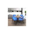 thumbnail image 3 of Regency Cain 48 in. Square Breakroom Table- Noble Oak & 4 M Stack Chairs- Blue, 3 of 10