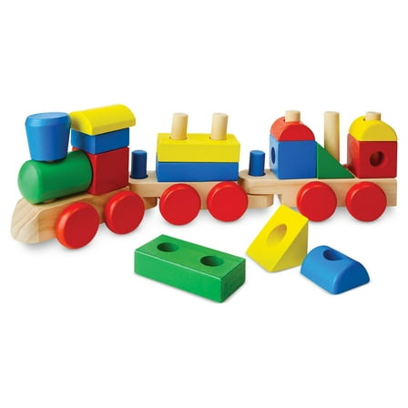 Melissa & Doug Classic Wooden Stacking Train, Toddler, Ages 2-4