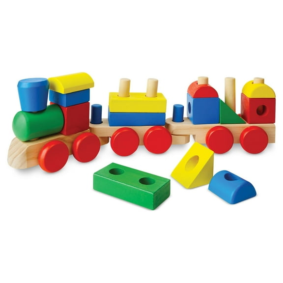 Melissa & Doug Classic Wooden Stacking Train, Toddler, Ages 2-4