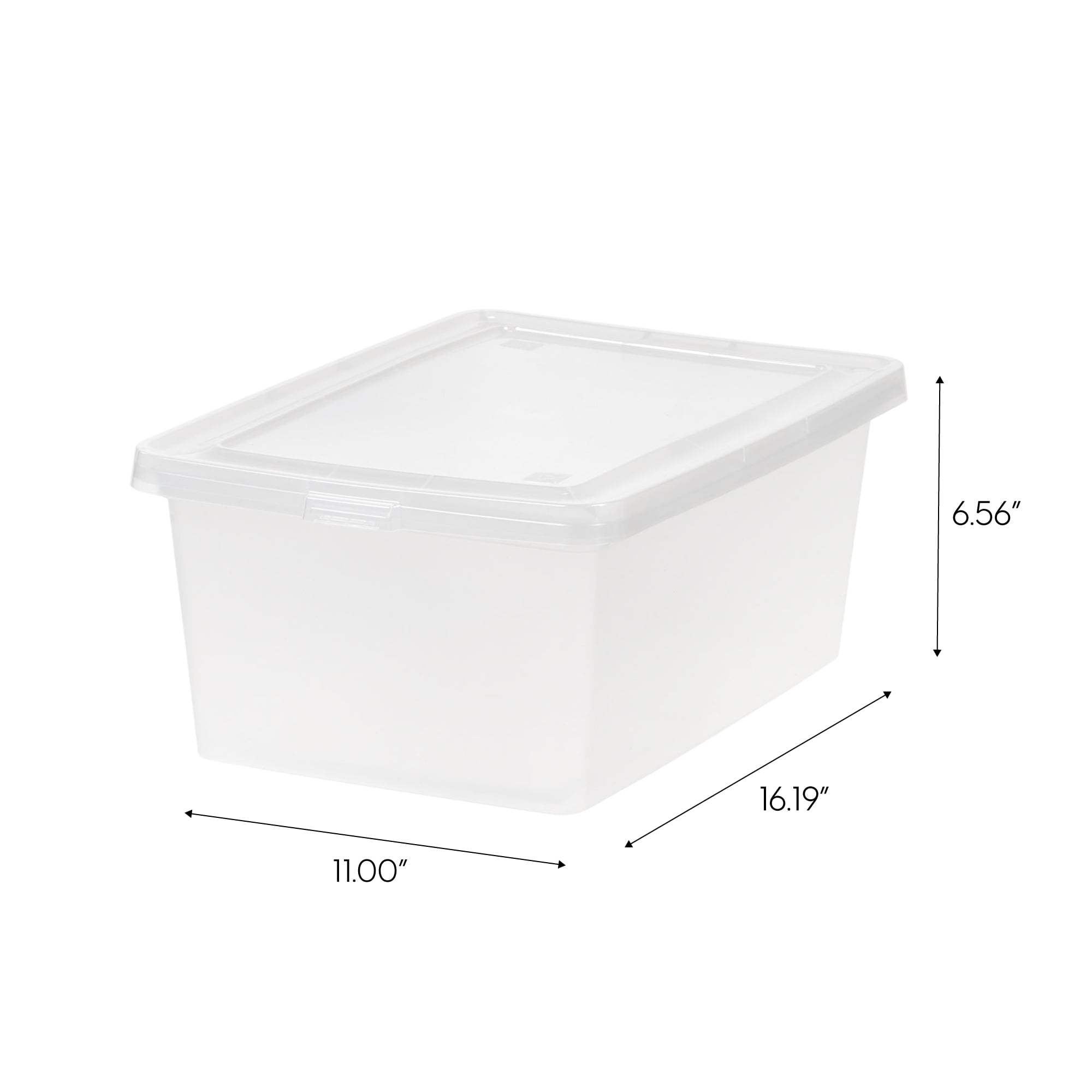 Bienvoun Plastic Storage Bins with Lids,Clear Storage Containers for  Organizing,Large Stackable Storage Box 17QT 4 Packs