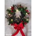 thumbnail image 1 of Adornos navideños Lámparas de aceite navideñas Flores rojas navideñas Coronas navideñas para colgar en la puerta, 1 of 5