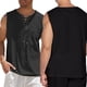 thumbnail image 5 of SAYOO Chaleco informal para hombre, sudadera holgada con cuello en V sin mangas de color sólido para correr/hacer ejercicio SAYOO S M L XL XXL XXXL XXXXL, 5 of 6