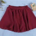 thumbnail image 4 of Eltusu Girls Dance Skirts, Breathable Solid Color Comfort Elastic Waistband Mini Skirts Wine Size 8-9T, 4 of 6