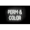 thumbnail image 1 of SpellBrite PERM & COLOR LED Sign for Business. 23.3" x 15.0" White PERM & COLOR Sign Has Neon Sign Look With Energy Efficient LED Light Source. Visible from 500+ Feet, 8 Animation Settings., 1 of 4