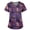 07-Purple, variant on Scrubs Tops For Women，Plus Size Women'S Halloween Pumpkin-Headed Bat Printed Scrub Tops V-Neck Fun T Shirts Nurse Uniform Tee With Pockets，Purple，M