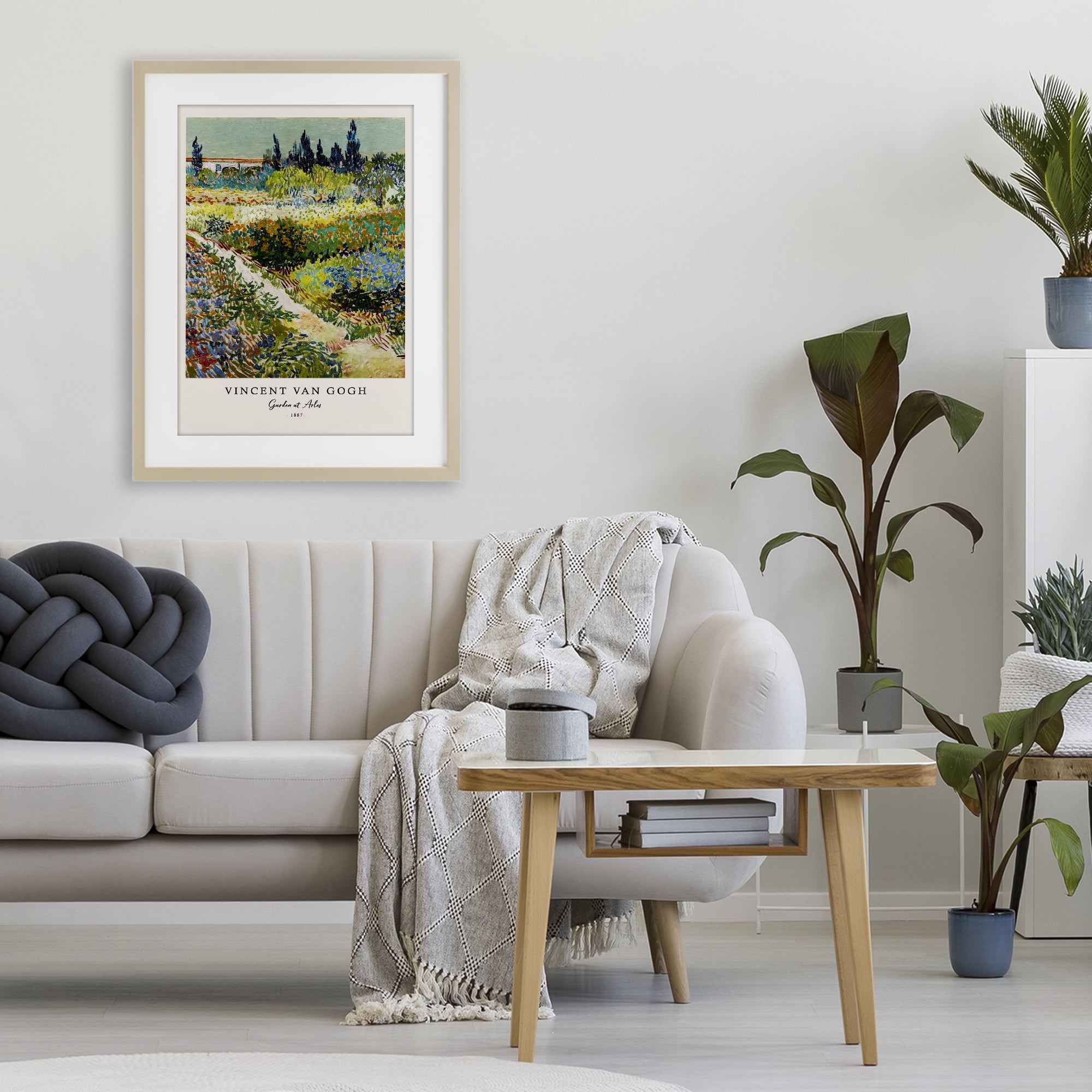Stupell Industries Classic Garden At Arles Birch Framed Print Under Glass, design by Vintage Hustle